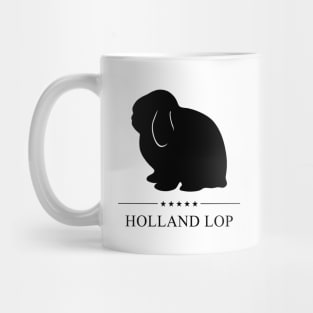 Holland Lop Rabbit Black Silhouette Mug